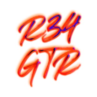 R34 GT-R Neon T-Shirt