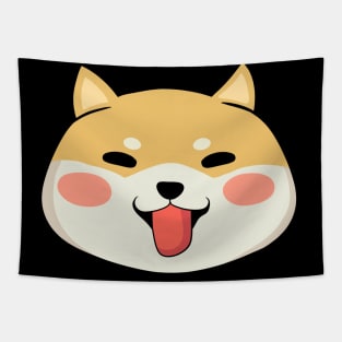 Shiba Inu Chubby Dog Face Japanese Puppy Tapestry