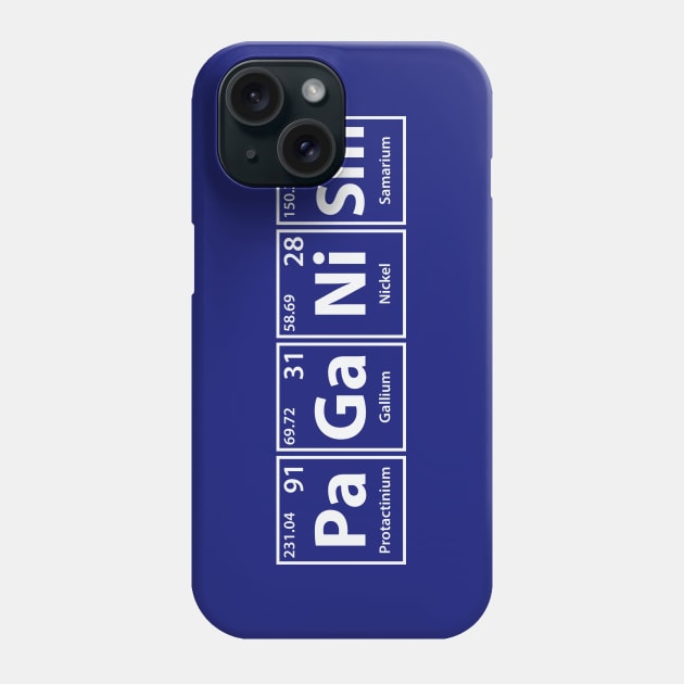 Paganism (Pa-Ga-Ni-Sm) Periodic Elements Spelling Phone Case by cerebrands