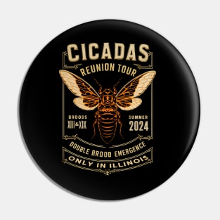 Cicada Brood XIX Brood XIII- Year Of The Cicada 2024 Illinois Vintage Pin