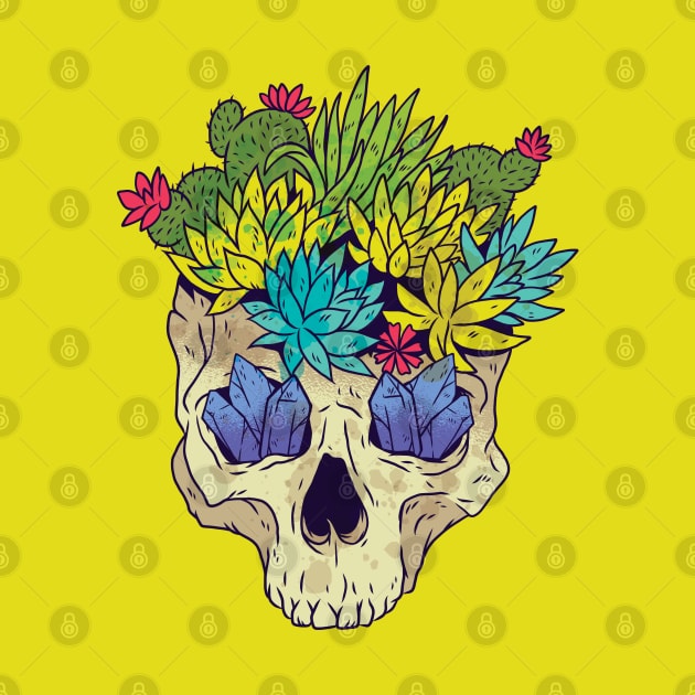 Cactus Crystal Skull by TomCage