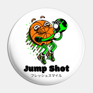 Jump Shot Basket Ball Funny Cartoon Characters Pin