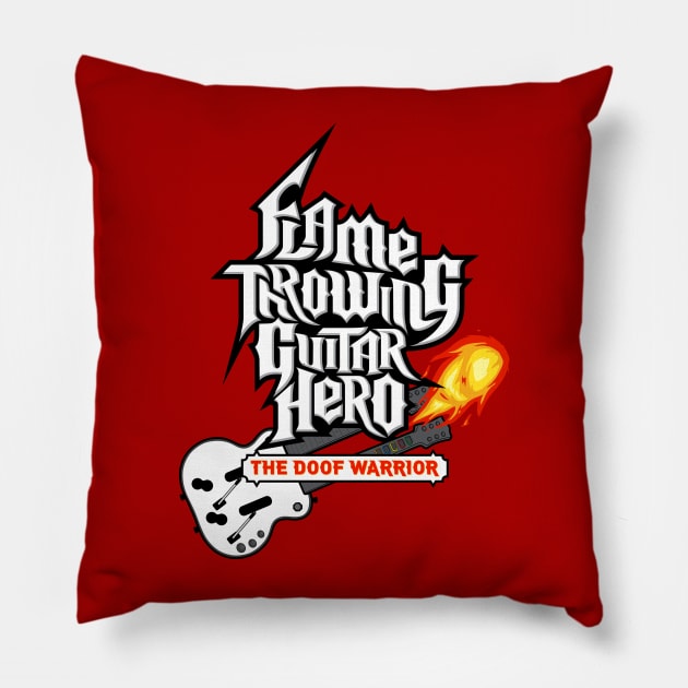 Flamethrowing Gitar Hero Pillow by d4n13ldesigns