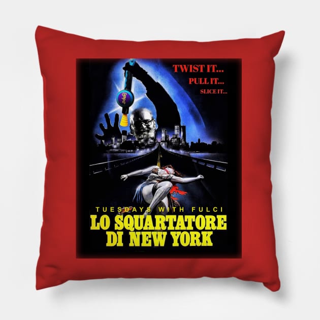 Tuesdays With Fulci Pillow by SHOP.DEADPIT.COM 