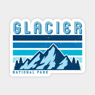 glacier national park retro vintage Magnet