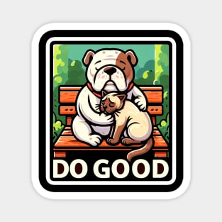 Do Good Bulldog Siamese Cat Magnet