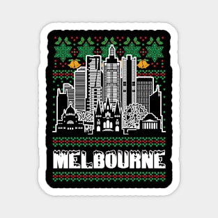 Melbourne Australia Ugly Christmas Magnet