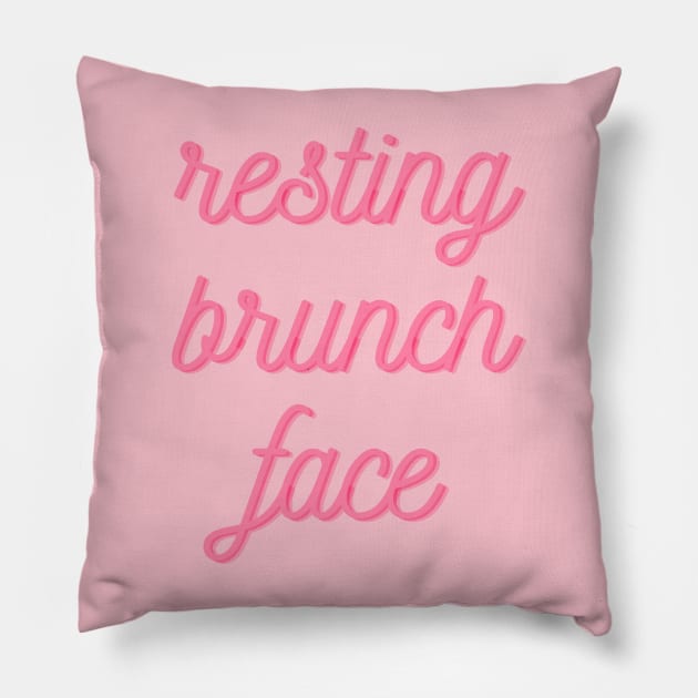 Resting Brunch Face T Shirt Pillow by TeesByTay