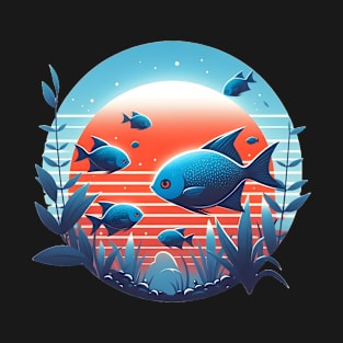 Blue Emporer Tetra Fish T-Shirt