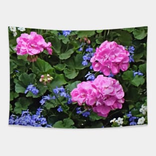 Geraniums and Periwinkle Tapestry