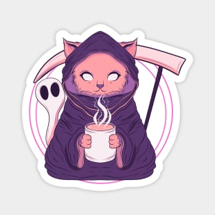 Grim reaper cat Magnet