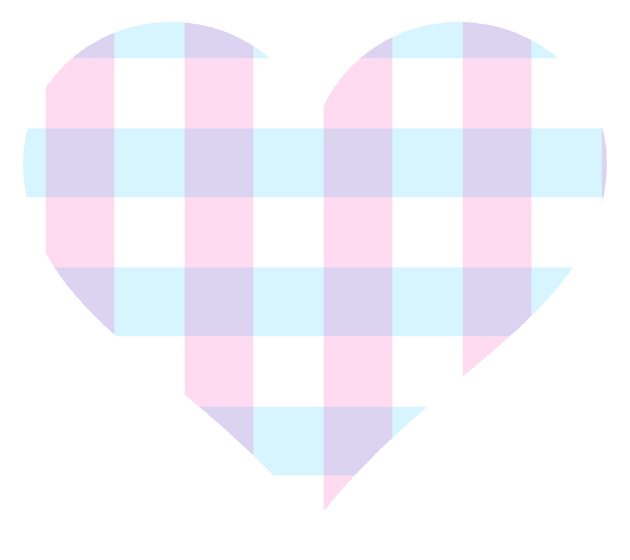 Soft Pink, Blue and White Buffalo Plaid Heart Kids T-Shirt by bumblefuzzies