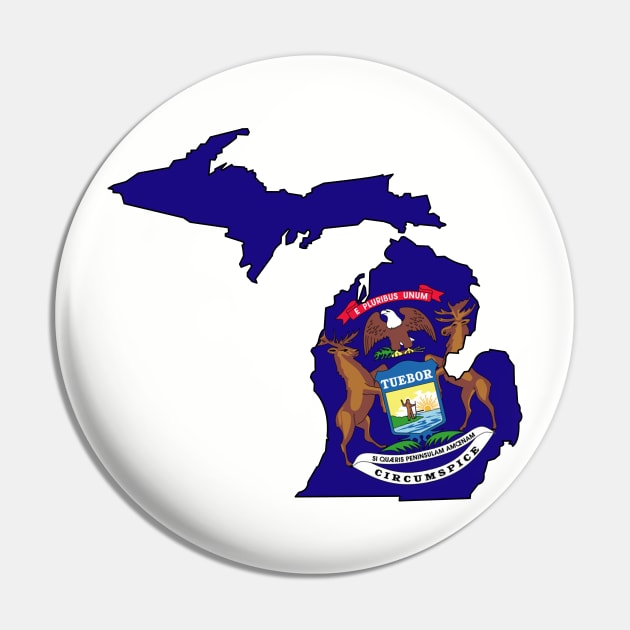 Michigan State Flag Pin by somekindofguru