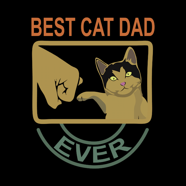 Best Cat Dad Ever Retro Vintage by heryes store