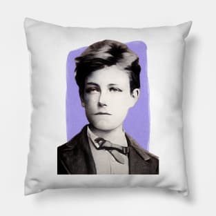 French Poet Arthur Rimbaud illustration Pillow