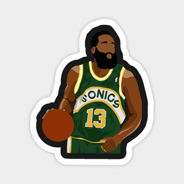 James Harden in Seattle SuperSonics Jersey Magnet by ActualFactual