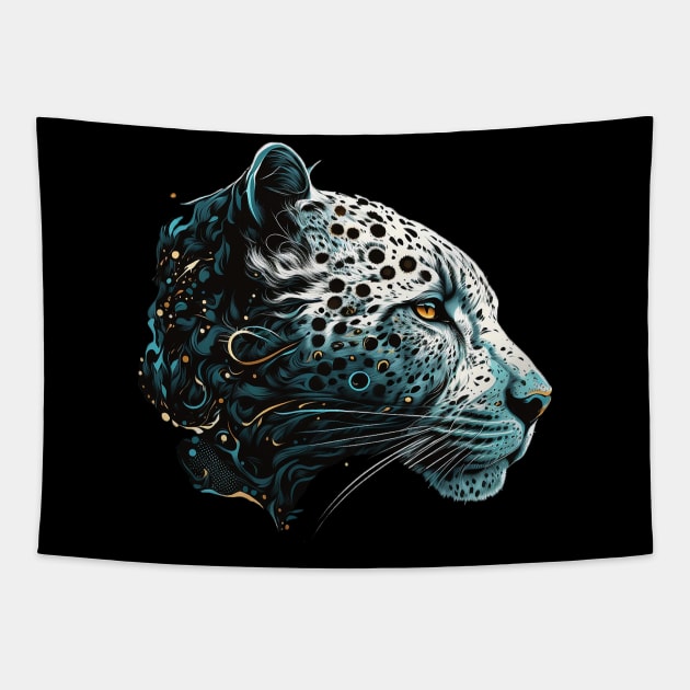 leopard Tapestry by a cat cooking