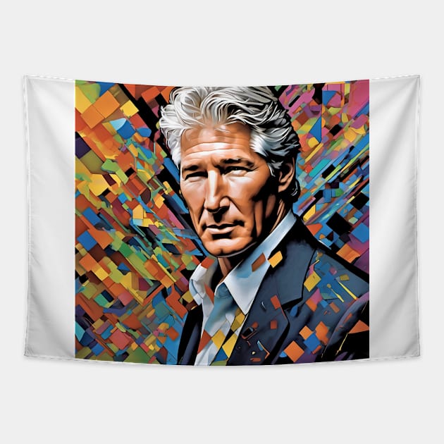 colorful image with Richard Gere Tapestry by bogfl