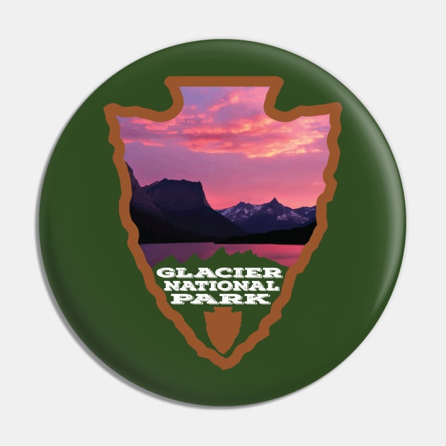 Glacier National Park arrowhead Pin by nylebuss