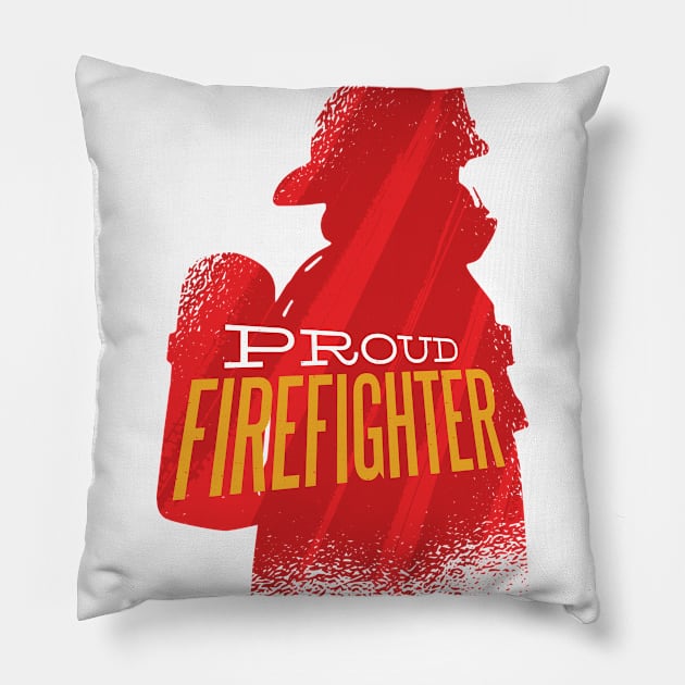 Proud Firefighter Squad - Firemen Pillow by Popculture Tee Collection