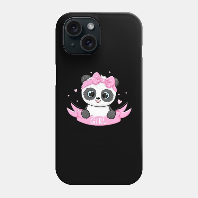 Baby girl panda Phone Case by World Famous Pandas