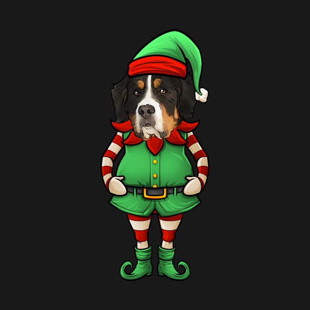 Bernese Mountain Dog Christmas Elf by whyitsme