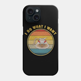 I Do What I Want Devil Coffee Pot Distressed Phone Case