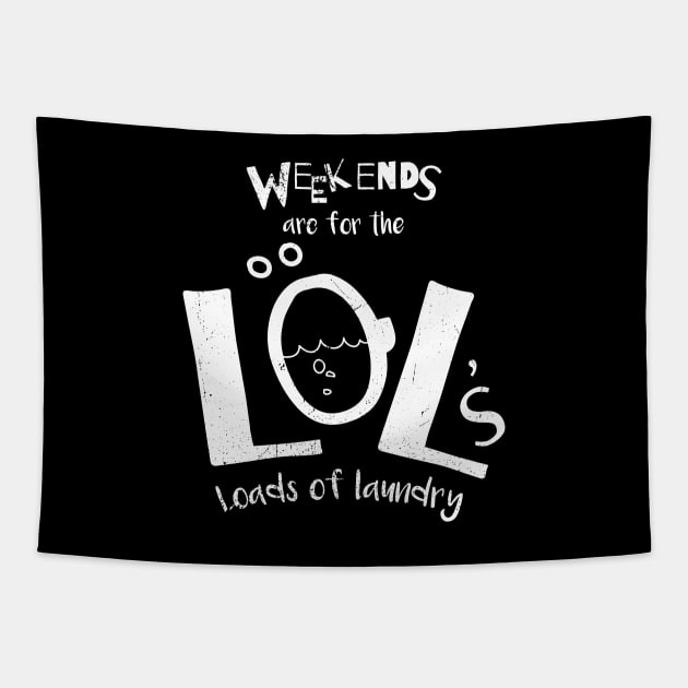 Weekend Laundry Tapestry by bluerockproducts