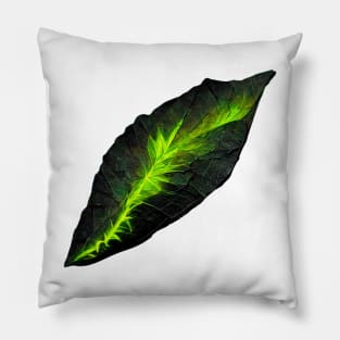 Dark Leaf Florescent Pillow