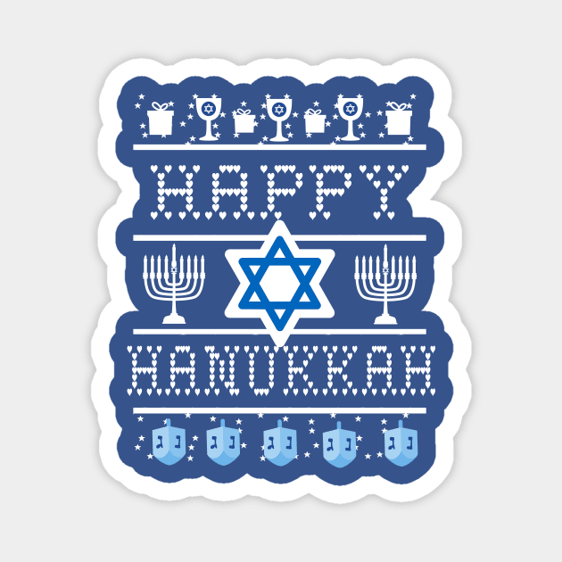 Ugly Holiday Sweater for Hanukkah Magnet by Scarebaby