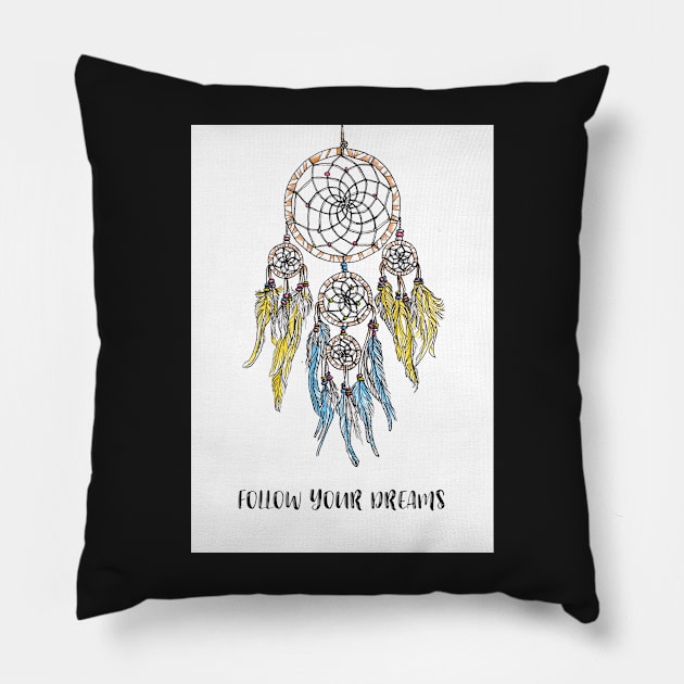 Follow Your Dreams Pillow by AdamRegester