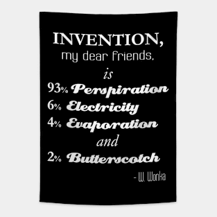 Willy Wonka - Invention Quote Tapestry