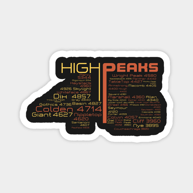 Adirondack High Peaks 46er version 3 Magnet by beckhorn