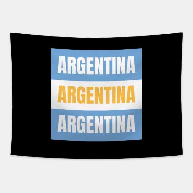 Argentina in Argentine Flag Colors Tapestry by aybe7elf