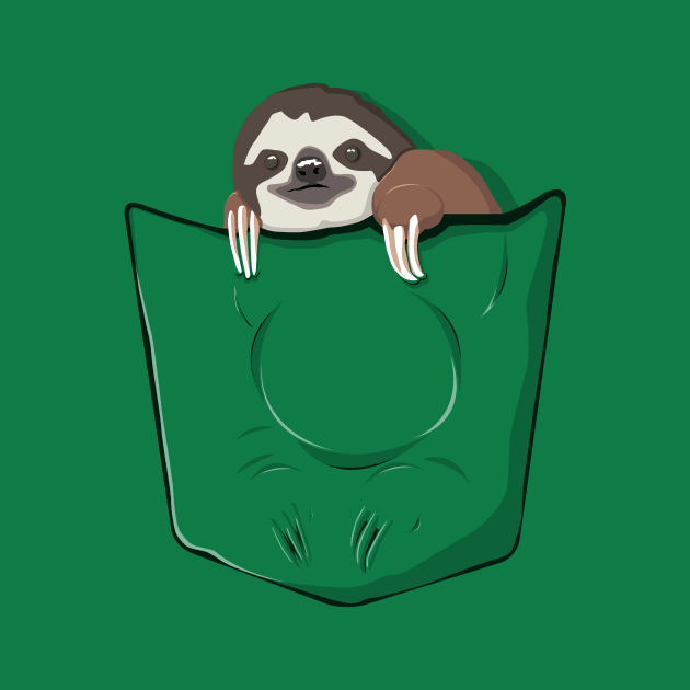 Sloth in a pocket by Bomdesignz