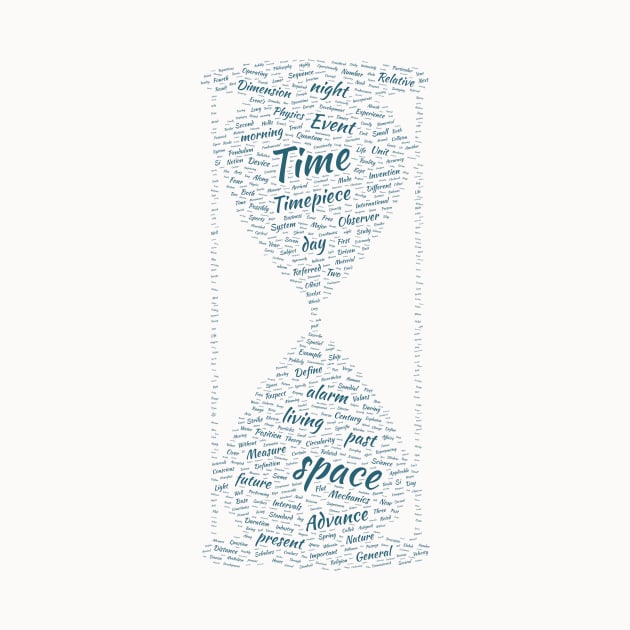 Sand Timer Silhouette Shape Text Word Cloud by Cubebox