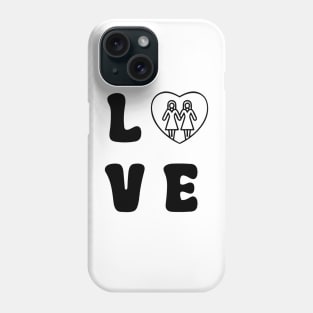 Love Lesbians Black Phone Case