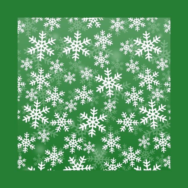 Green and White Snowflakes by Ayoub14