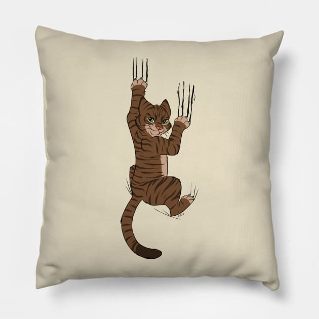 Tabby Claws Pillow by mithmeoi