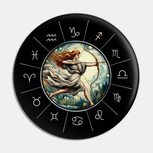 ZODIAC Sagittarius - Astrological SAGITTARIUS - SAGITTARIUS - ZODIAC sign - Van Gogh style - 8 Pin