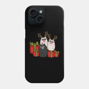 Christmas Cat Gifts Presents Reindeer Antlers Phone Case