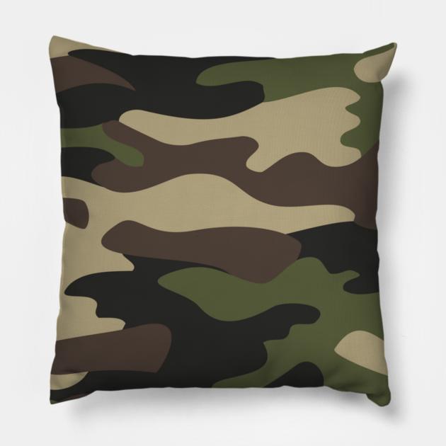 Green camo Pillow by Flipodesigner