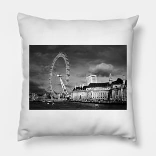 London Eye South Bank River Thames UK Pillow