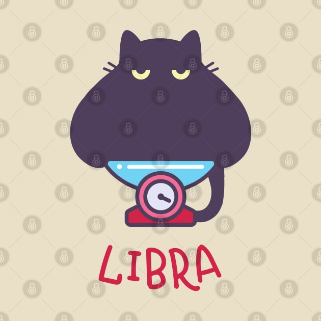 Funny Libra Cat Horoscope Tshirt - Astrology and Zodiac Gift Ideas! by BansheeApps