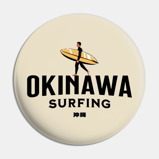 Okinawa Surfing Pin by deadhippo