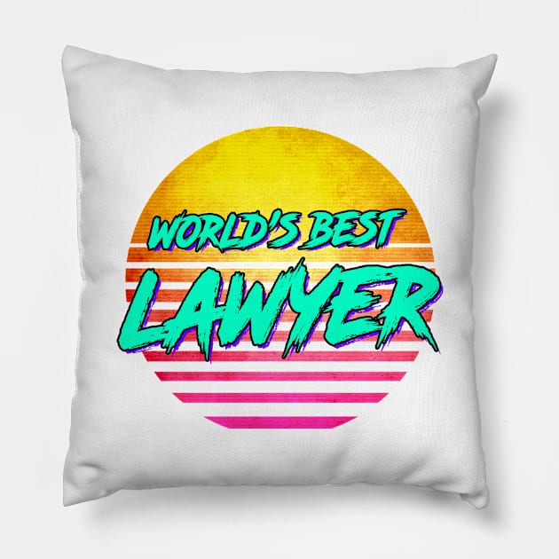 World's Best lawyer Gift Pillow by GWENT