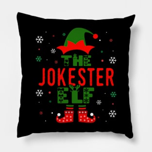 Family Christmas Matching Squad Outfit Elf Funny Jokester Pillow