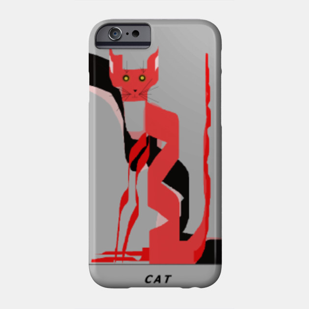 Abstract Red Kitty Cat Kitty Cat Art Phone Case Teepublic