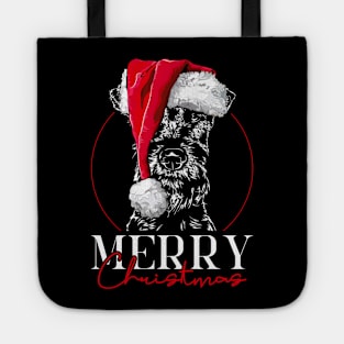 Santa Irish Terrier Merry Christmas dog mom Tote