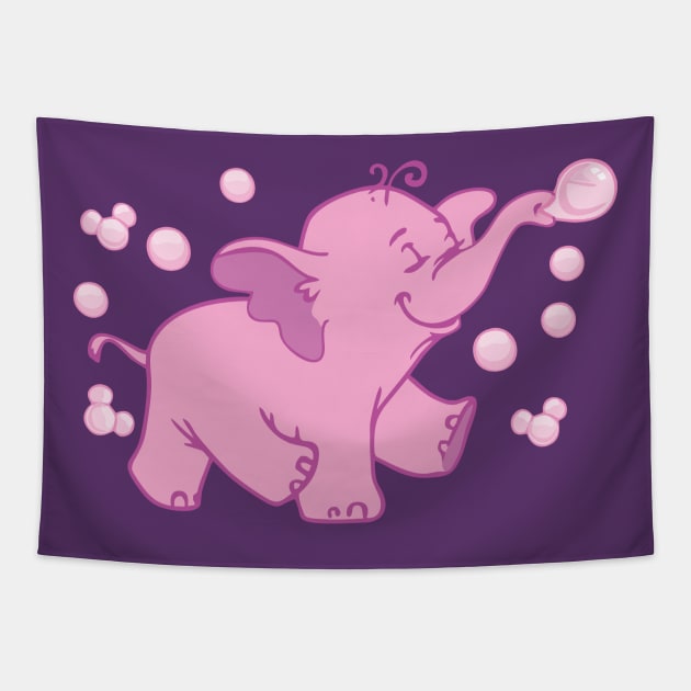 Pink Elephants On Parade Tapestry by Twister